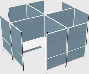 Modern modular quad l-shaped panel system