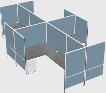 Modern modular quad l-shaped panel system