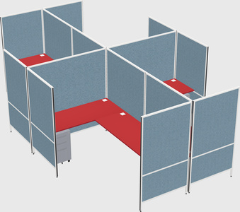 Modern modular quad l-shaped panel system