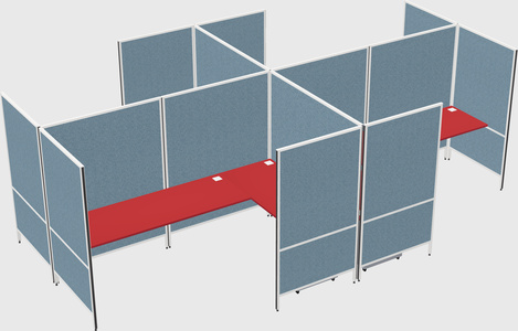 Modern modular quad l-shaped panel system
