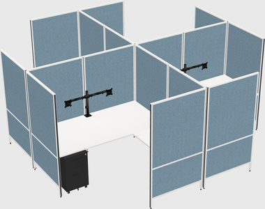 现代模块化四边形l型面板系统