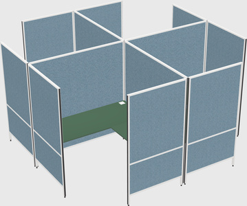 Modern modular quad l-shaped panel system