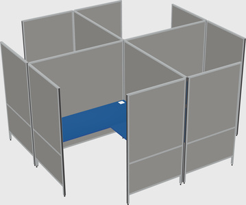 现代模块化四边形l型面板系统