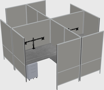 现代模块化四边形l型面板系统