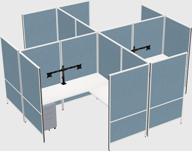 Système de panneaux modulaires modernes en forme de l quadruple