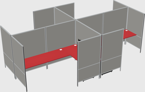 Modern modular quad l-shaped panel system