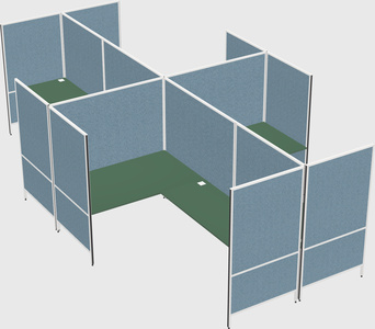 Modern modular quad l-shaped panel system