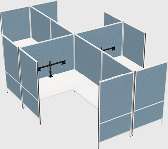 Système de panneaux modulaires modernes en forme de l quadruple
