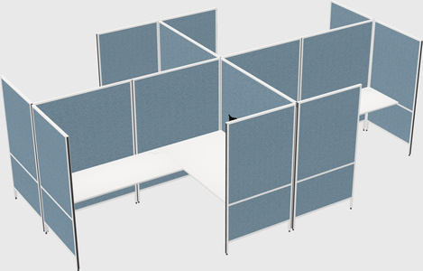 现代模块化四边形l型面板系统