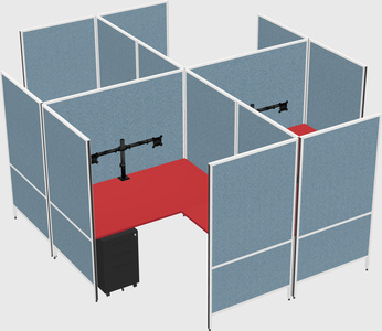现代模块化四边形l型面板系统