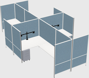 Modern modular quad l-shaped panel system