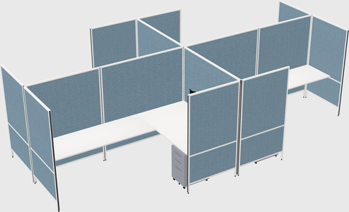 Modern modular quad l-shaped panel system