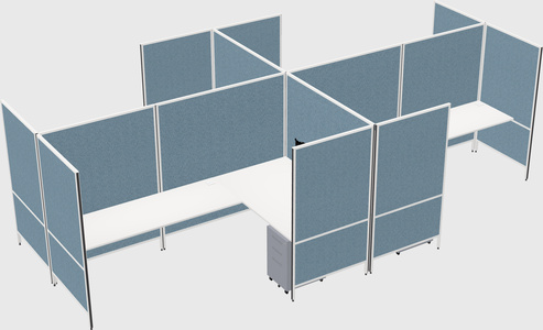 Modern modular quad l-shaped panel system