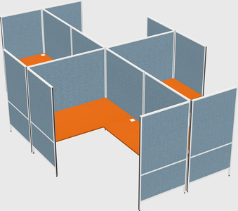 现代模块化四边形l型面板系统
