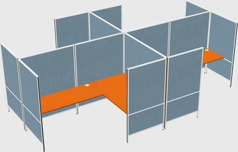 现代模块化四边形l型面板系统