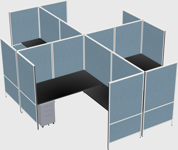 Modern modular quad l-shaped panel system