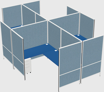 Modern modular quad l-shaped panel system