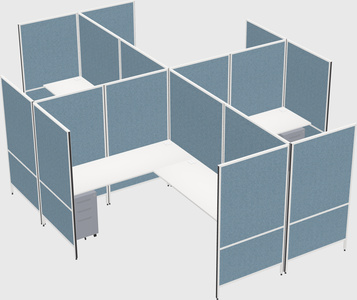 Modern modular quad l-shaped panel system