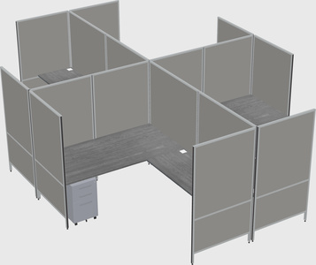 现代模块化四边形l型面板系统