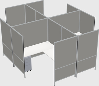 Modern modular quad l-shaped panel system