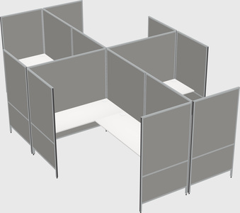 Système de panneaux modulaires modernes en forme de l quadruple