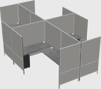 现代模块化四边形l型面板系统