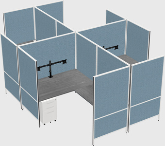 Modern modular quad l-shaped panel system