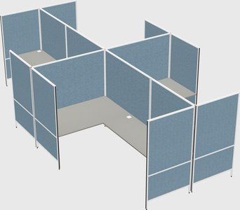 Modern modular quad l-shaped panel system