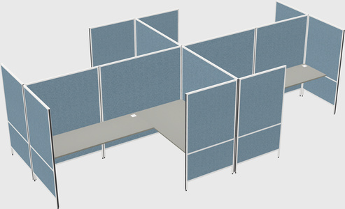 Modern modular quad l-shaped panel system