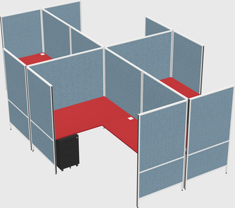 Modern modular quad l-shaped panel system