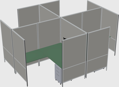 Système de panneaux modulaires modernes en forme de l quadruple