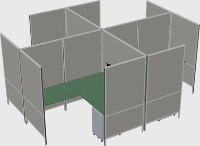 Système de panneaux modulaires modernes en forme de l quadruple