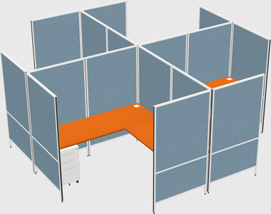 Système de panneaux modulaires modernes en forme de l quadruple