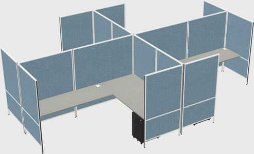 现代模块化四边形l型面板系统
