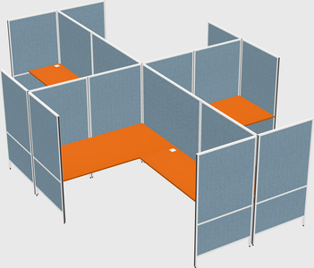 Modern modular quad l-shaped panel system