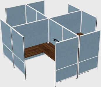 Modern modular quad l-shaped panel system
