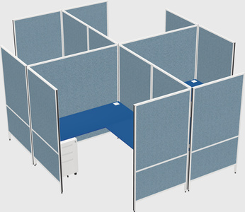 Modern modular quad l-shaped panel system