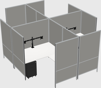 现代模块化四边形l型面板系统