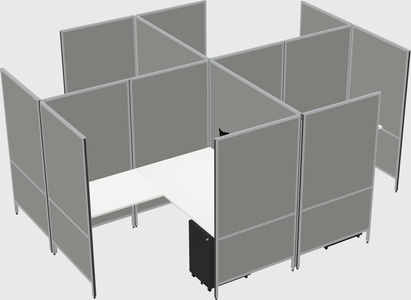 现代模块化四边形l型面板系统