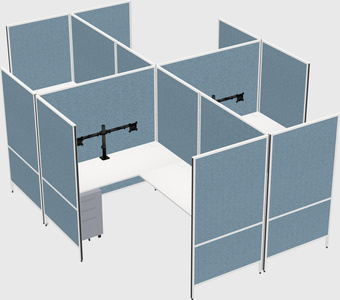 Modern modular quad l-shaped panel system