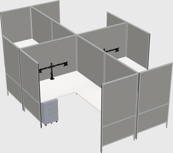 现代模块化四边形l型面板系统