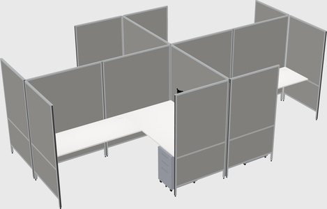现代模块化四边形l型面板系统