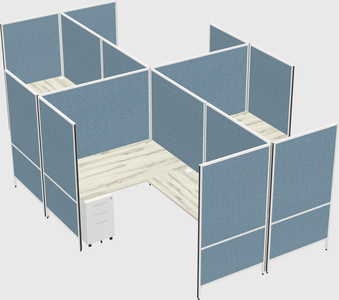 Modern modular quad l-shaped panel system