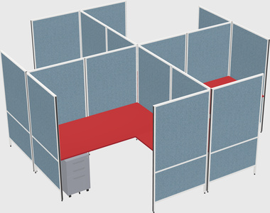 Système de panneaux modulaires modernes en forme de l quadruple