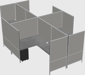 Système de panneaux modulaires modernes en forme de l quadruple