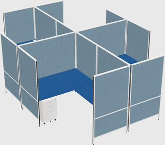 Modern modular quad l-shaped panel system