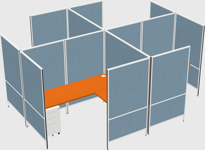 Modern modular quad l-shaped panel system
