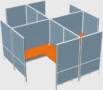 Modern modular quad l-shaped panel system