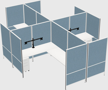Modern modular quad l-shaped panel system