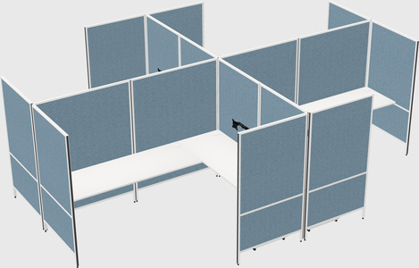 Modern modular quad l-shaped panel system